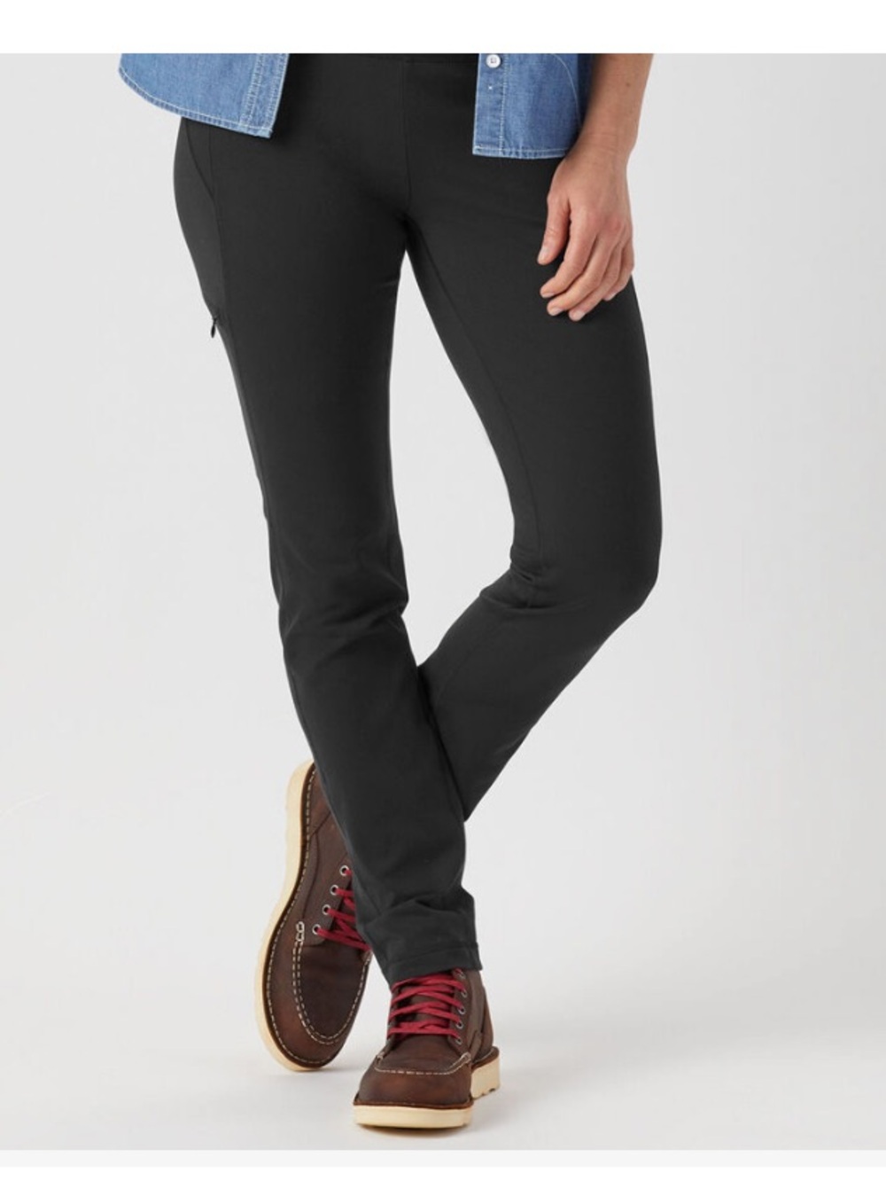 Duluth Trading Co Black Womens NoGA Classic Slim Leg Pants Size XL